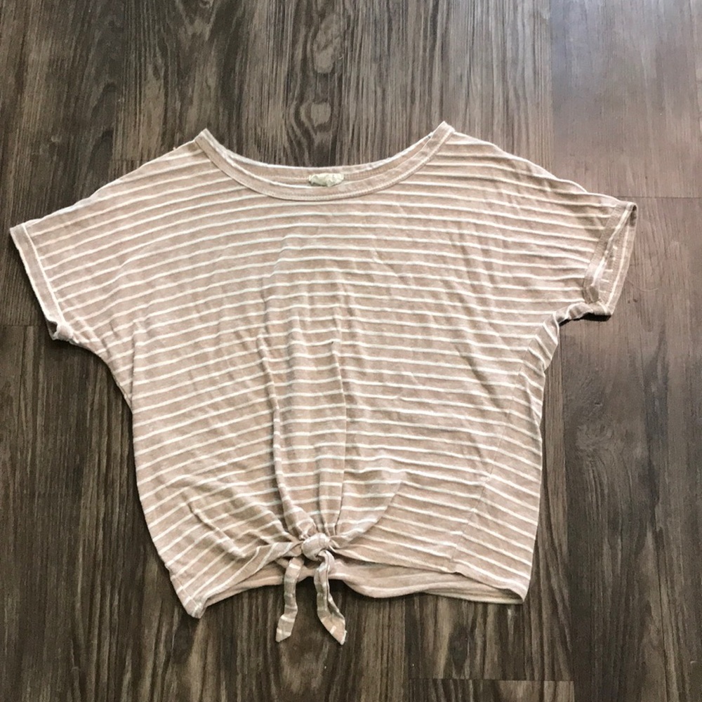 striped tie-crop top
